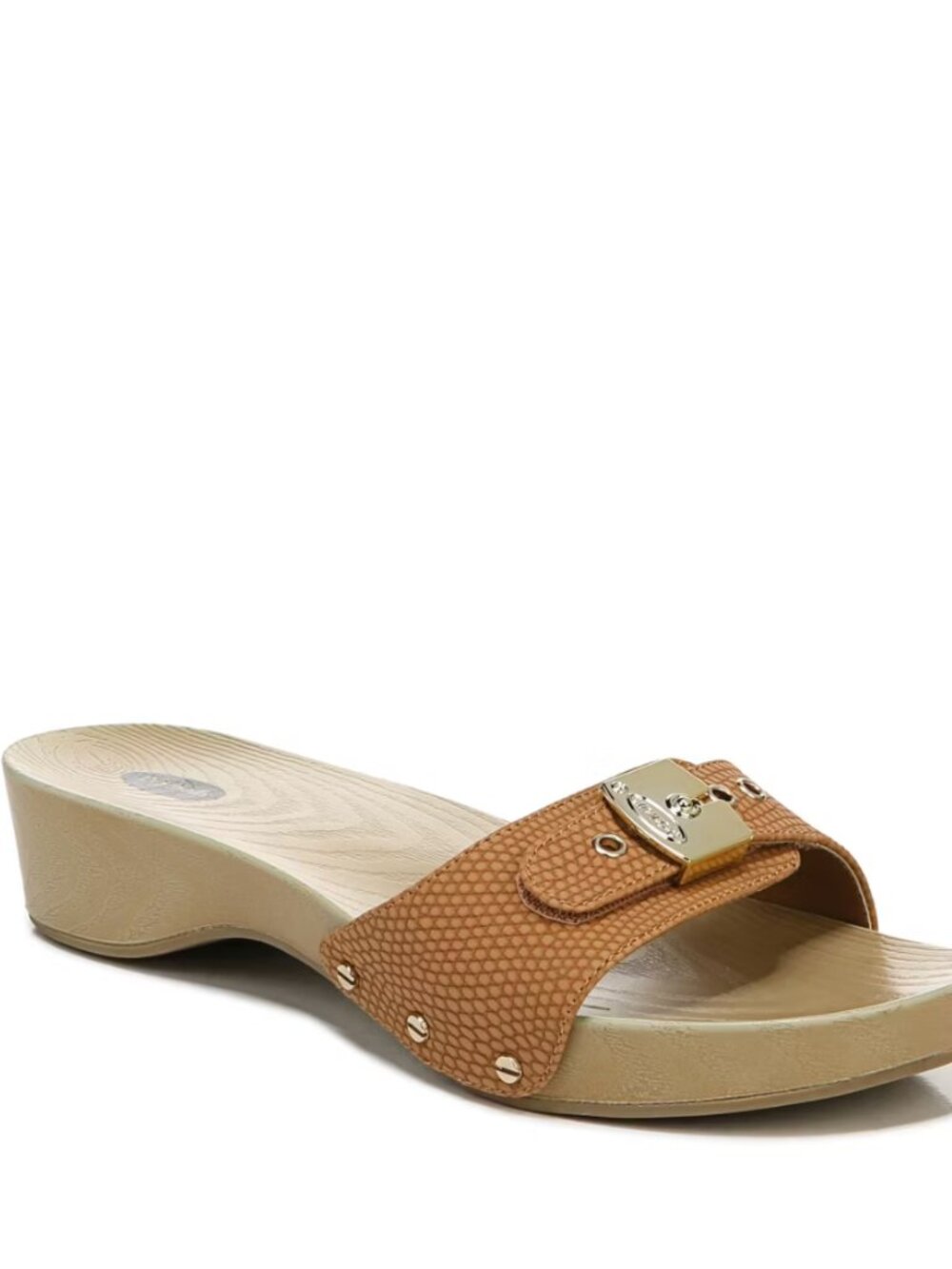 Dr. Scholl’s Classic Slide Sandals Saddle Brown Snake Size 8 EUC